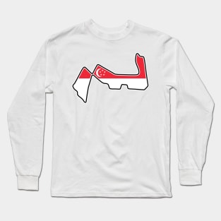 Marina Bay Street Circuit [flag] Long Sleeve T-Shirt